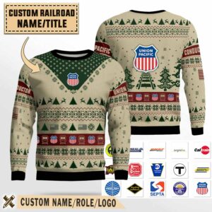 Custom US Railroad_Premium Ugly Sweater